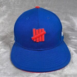 Undefeated 5 Strike Hat Cap  7 3/4 New Era 59Fifty Blue Orange Streetwear Fitted